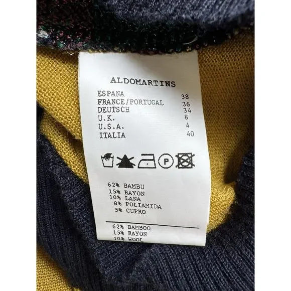 Aldo Martins Landscape Knit Sweater Women’s Size 4 Bamboo Wool - Picture 6 of 6